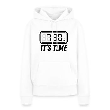 It's Time - Women’s Premium Organic Hoodie - white - Front - Julia (174cm)