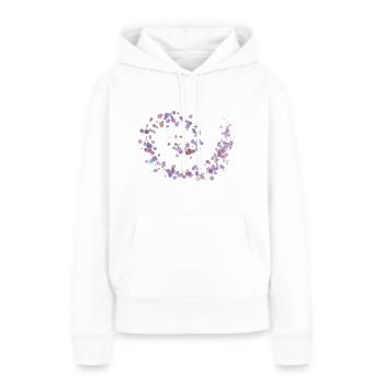SWIRL blah blah - Frauen Premium Bio Hoodie - Weiß - Vorne - Julia (174cm)