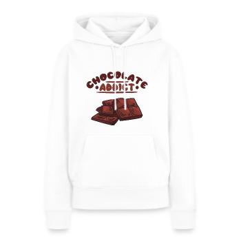 Chocolat chocolat gourate de chocolat chocolat - Sweat à capuche Premium bio Femme - blanc - Devant - Julia (174cm)