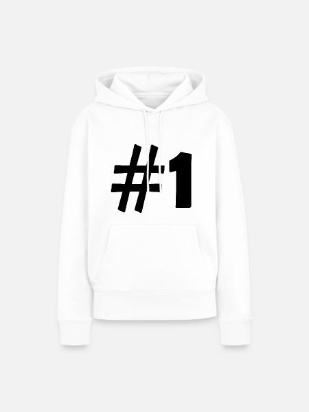 #1 - Frauen Premium Bio Hoodie - Weiß