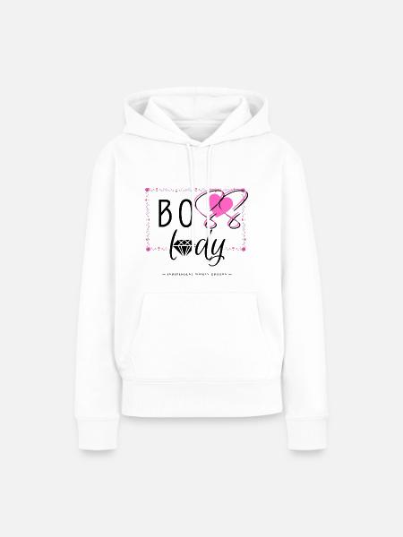 Chefin - Frauen Premium Bio Hoodie - Weiß