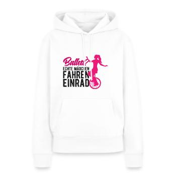 Einrad fahren Spruch Einradfahrerin - Frauen Premium Bio Hoodie - Weiß - Vorne - Julia (174cm)