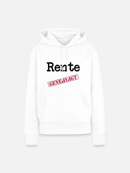Rente genehmigt - Frauen Premium Bio Hoodie - Weiß