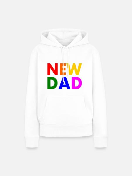 New dad - Frauen Premium Bio Hoodie - Weiß