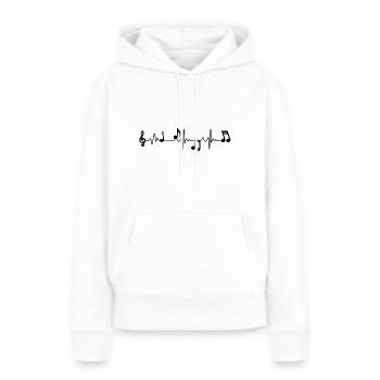 Musik Beat - Frauen Premium Bio Hoodie - Weiß - Vorne - Julia (174cm)