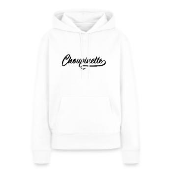 Choupinette vintage - Sweat à capuche Premium bio Femme - blanc - Devant - Julia (174cm)