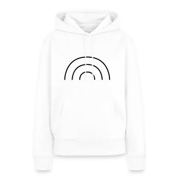 arc-en-ciel abstrait - Sweat à capuche Premium bio Femme - blanc - Devant - Julia (174cm)