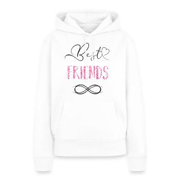 Beste Freunde - Frauen Premium Bio Hoodie - Weiß - Vorne - Julia (174cm)