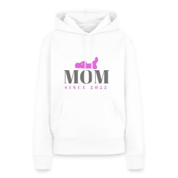 Mom since 2022 Baby Mama Mutter Geburt Mädchen - Frauen Premium Bio Hoodie - Weiß - Vorne - Julia (174cm)