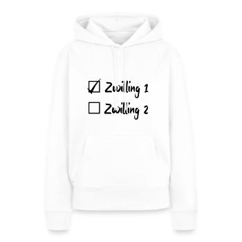 Twin 1 Twin 2 - Sweat à capuche Premium bio Femme - blanc - Devant - Julia (174cm)