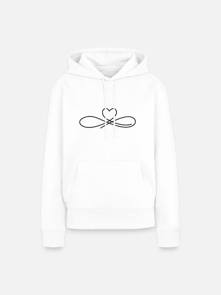 Herz Ornament - Frauen Premium Bio Hoodie - Weiß