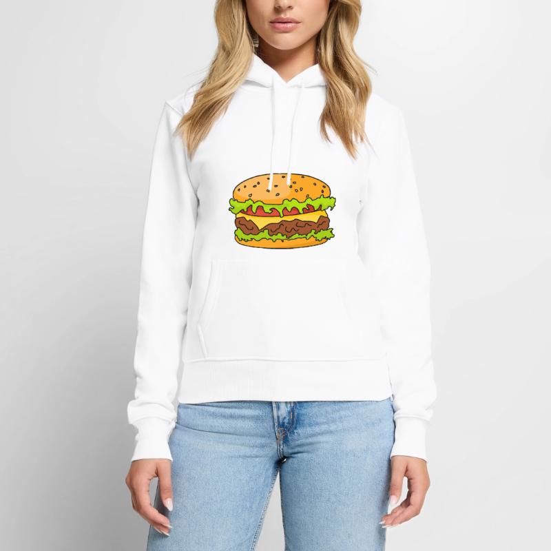 Hamburger oder Cheeseburger Frauen Premium Bio Hoodie