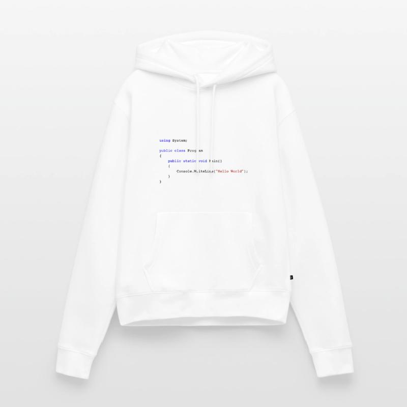 C# .NET Code Hello World Programmierer Geschenk Frauen Premium Bio Hoodie