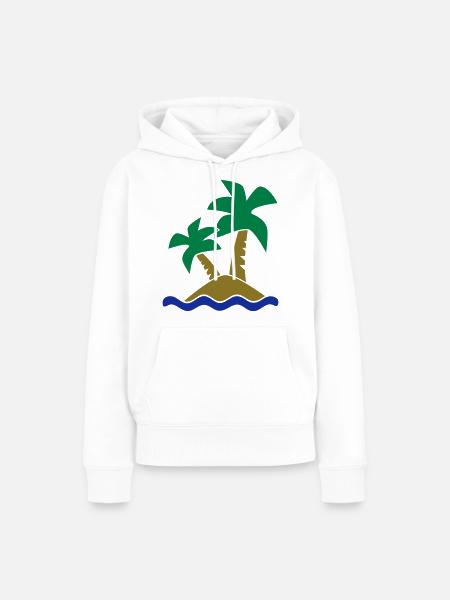 Insel - Frauen Premium Bio Hoodie - Weiß