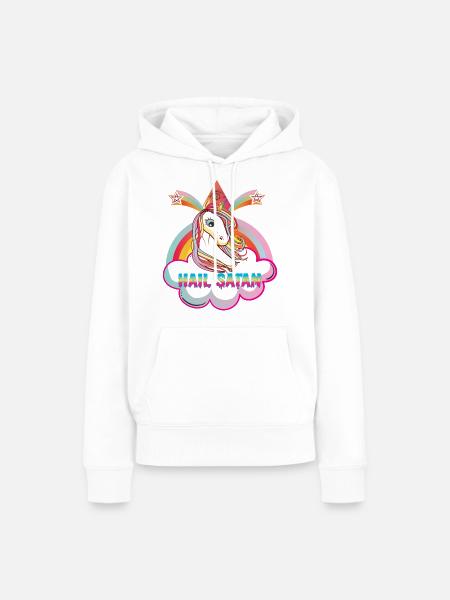 HAIL SATAN ! - Frauen Premium Bio Hoodie - Weiß