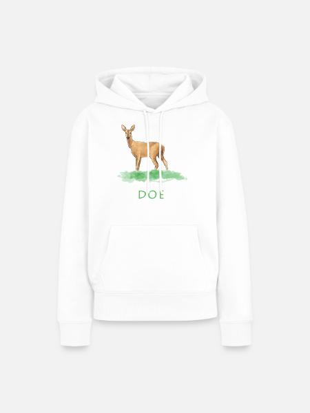 Doe Gazelle - Frauen Premium Bio Hoodie - Weiß