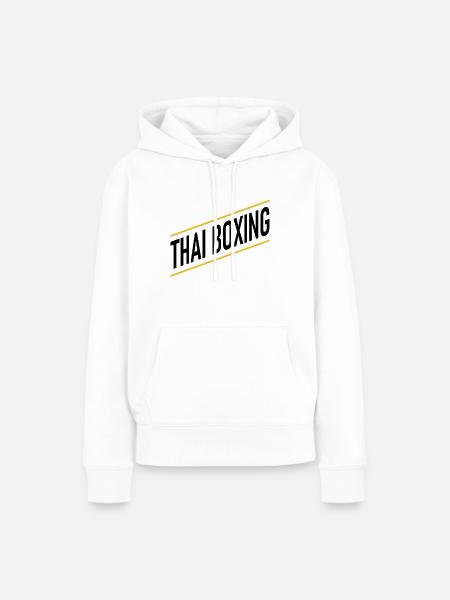 Thai Boxer - Frauen Premium Bio Hoodie - Weiß