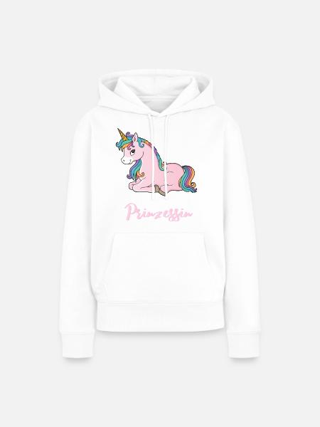 Prinzessin - Frauen Premium Bio Hoodie - Weiß