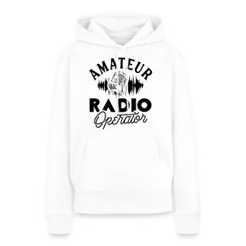Radio amateur Radio Amateur Radio - Sweat à capuche Premium bio Femme - blanc - Devant - Julia (174cm)
