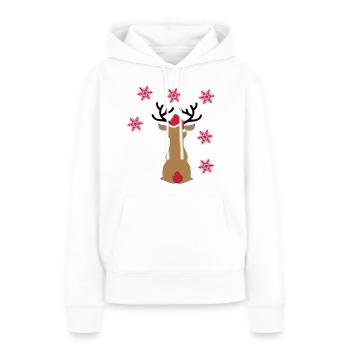 élan - Sweat à capuche Premium bio Femme - blanc - Devant - Julia (174cm)