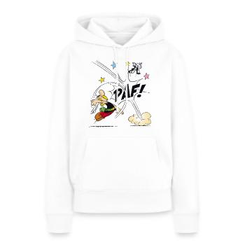 Asterix & Obelix - Asterix poing - Sweat à capuche Premium bio Femme - blanc - Devant - Julia (174cm)