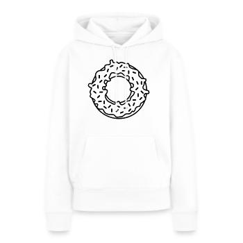 essen donut hunger lecker dick fett diaet comic ca - Frauen Premium Bio Hoodie - Weiß - Vorne - Julia (174cm)