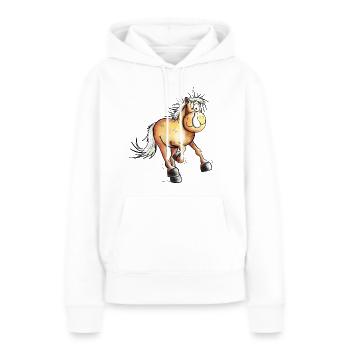 Courir Haflinger - Sweat à capuche Premium bio Femme - blanc - Devant - Julia (174cm)