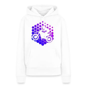 Motocross Dirt Bike Freestyle Motocross Motocross Motocross Motocross T - Sweat à capuche Premium bio Femme - blanc - Devant - Julia (174cm)