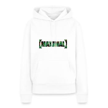 Lettrage MAXIMAL frais - Sweat à capuche Premium bio Femme - blanc - Devant - Julia (174cm)