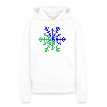 Hiver étoile de noël - Sweat à capuche Premium bio Femme - blanc - Devant - Julia (174cm)