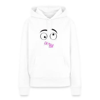 Crazy Boobs - Frauen Premium Bio Hoodie - Weiß - Vorne - Julia (174cm)