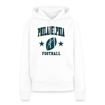 Philadelphia Football - Frauen Premium Bio Hoodie - Weiß - Vorne - Julia (174cm)