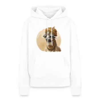 Kamel mit Turban - Frauen Premium Bio Hoodie - Weiß - Vorne - Julia (174cm)
