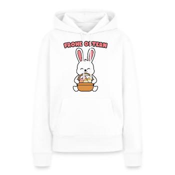 Frohe Ostern - Frauen Premium Bio Hoodie - Weiß - Vorne - Julia (174cm)