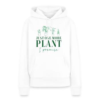 Nur noch eine Pflanze - Frauen Premium Bio Hoodie - Weiß - Vorne - Julia (174cm)
