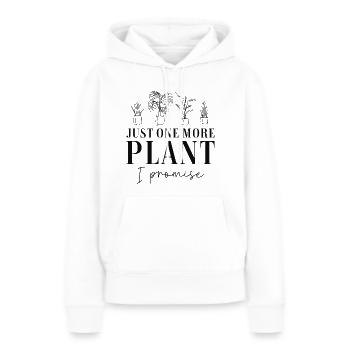 Nur noch eine Pflanze - Frauen Premium Bio Hoodie - Weiß - Vorne - Julia (174cm)