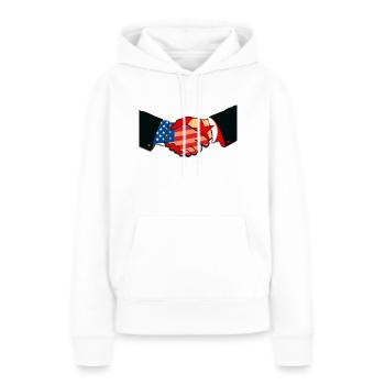  und Nordkorea Frieden - Frauen Premium Bio Hoodie - Weiß - Vorne - Julia (174cm)