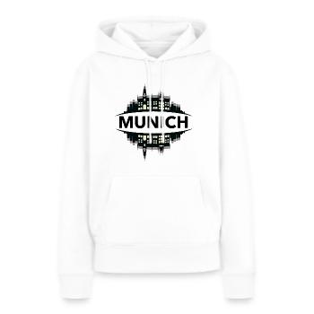 Munich - Sweat à capuche Premium bio Femme - blanc - Devant - Julia (174cm)