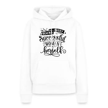 Behind every successful woman is herself - Sweat à capuche Premium bio Femme - blanc - Devant - Julia (174cm)