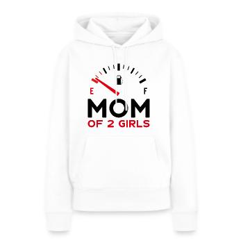 MOM OF 2 GIRLS - Women’s Premium Organic Hoodie - white - Front - Julia (174cm)