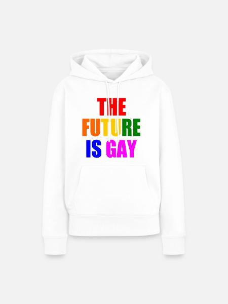 the future is gay - Frauen Premium Bio Hoodie - Weiß