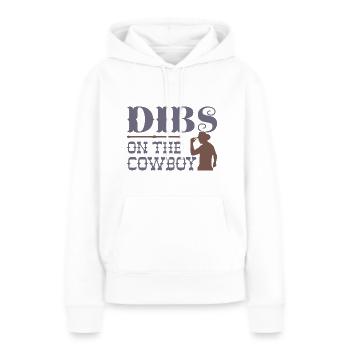 Dibs auf dem Cowboy - Frauen Premium Bio Hoodie - Weiß - Vorne - Julia (174cm)
