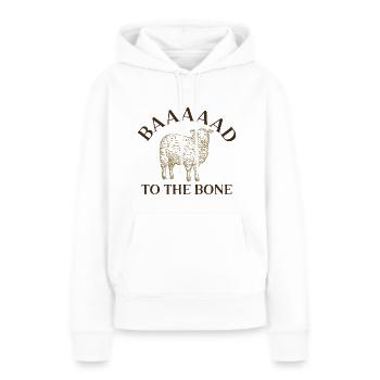 Baaaaad To The Bone - Women’s Premium Organic Hoodie - white - Front - Julia (174cm)