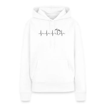 Baby Füße Herzschlag - Neugeborenes - Schwanger - Frauen Premium Bio Hoodie - Weiß - Vorne - Julia (174cm)