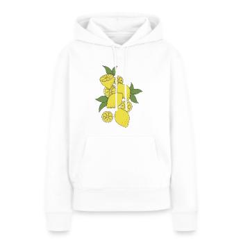 Zitrone - Frauen Premium Bio Hoodie - Weiß - Vorne - Julia (174cm)