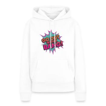 Sprechblase - Frauen Premium Bio Hoodie - Weiß - Vorne - Julia (174cm)