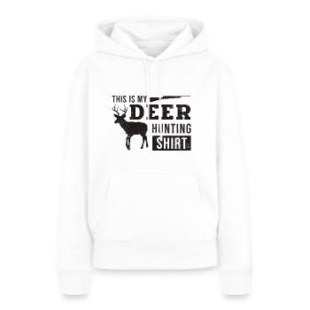 Jagen Jäger - Frauen Premium Bio Hoodie - Weiß - Vorne - Julia (174cm)
