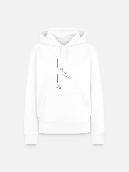Flugzeug - Frauen Premium Bio Hoodie - Weiß