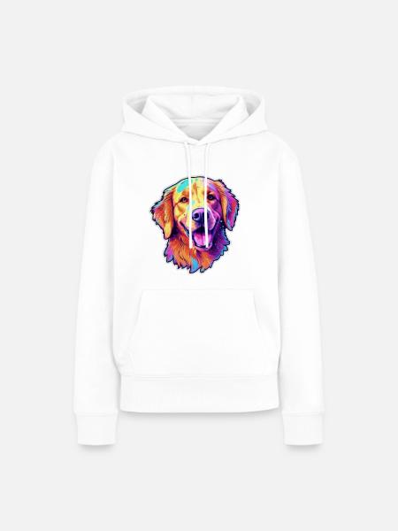 Golden Retriever - Frauen Premium Bio Hoodie - Weiß