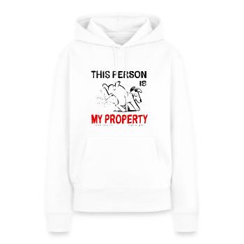 Chien et Propriété - Sweat à capuche Premium bio Femme - blanc - Devant - Julia (174cm)